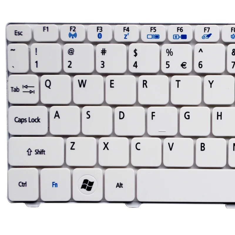 GZEELE US Layout Keyboard Replace for Acer Aspire One D255 D260 D270 AOD270 521 AO521 522 AO522 White english replace keyboard