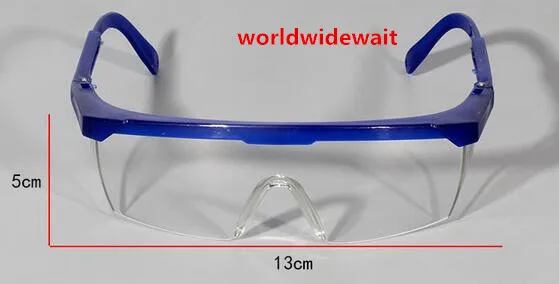 

6pcs Dental Protective Eye Goggles Safety Anti-fog Glasses Blue Frame