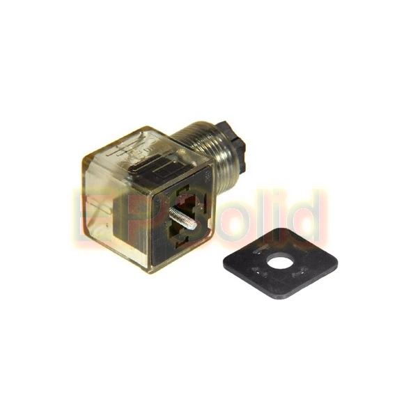 Imagem -02 - Leds Conector Tomada Din43650a com Luz Indicadora dc Volt 20