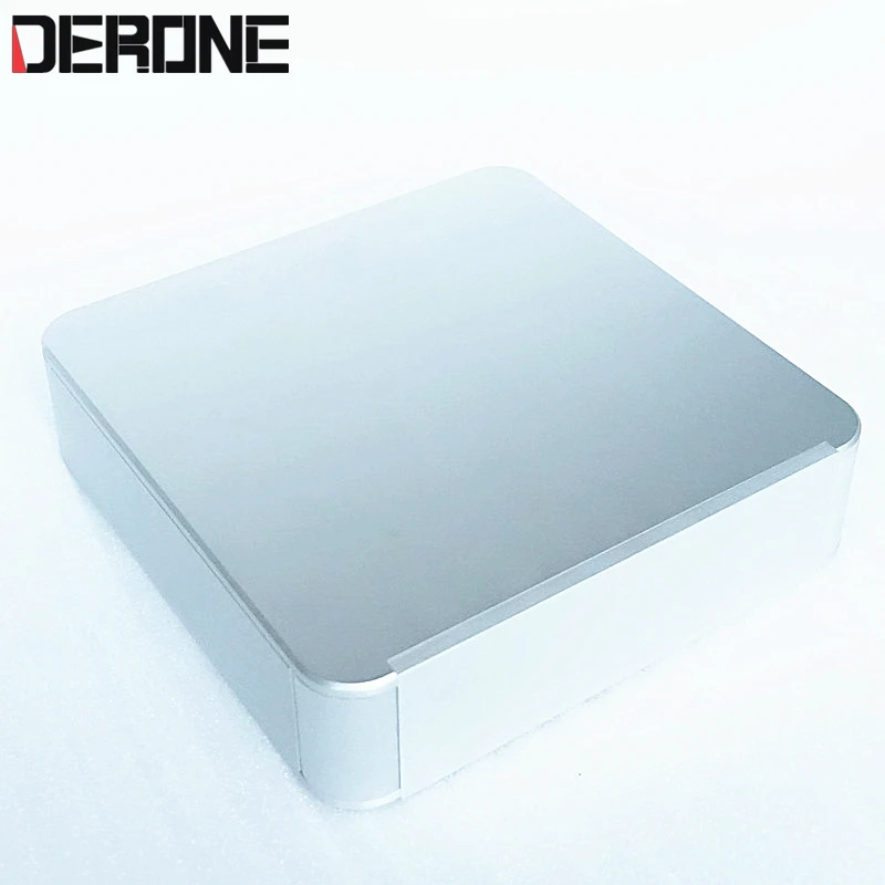 هيكل صندوق من الألومنيوم لمكبر الصوت ، مبيت 214 × 214 × 55 مللي متر لمكبر الصوت ، سماعة رأس ، مضخم صوت مسبق dac