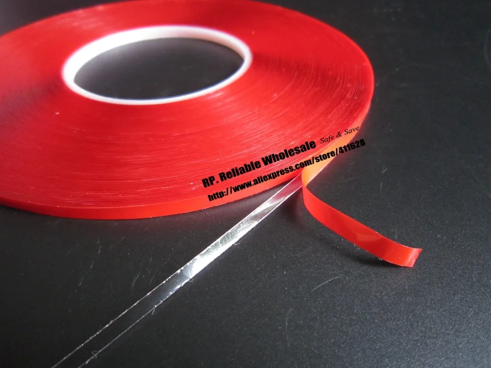 0.5mm Thick, Clear 4mm or 5mm choose, *33 meters/roll  Double Coated Acrylic Adhesive Tape for Glass Car Truck