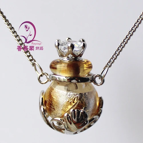 1PCS Murano Glass Perfume Ball Necklace fragrance vial necklace perfume jewelry perfumes and fragrances for women