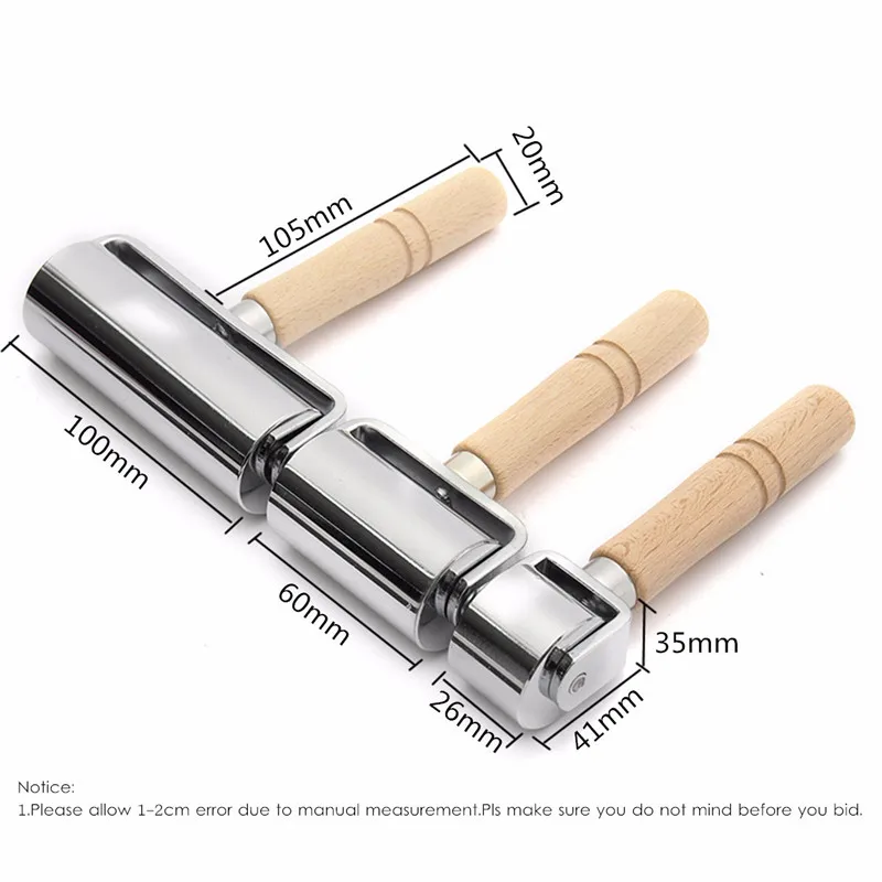 Platen Tool for Leathercraft Leather Press Edge Creaser Smoother Stamping Roller Leather Glue Laminating Roller Steel Iron Roll