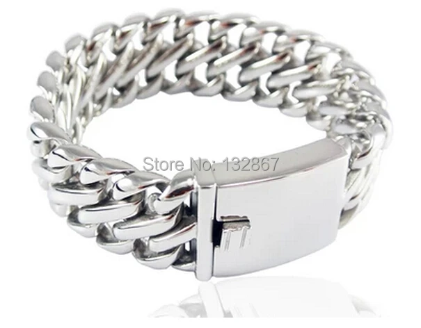 

70g weight Top Quality Men's Curb Chain Bracelet Biker 316L stainless steel 20mm 8.5 inch