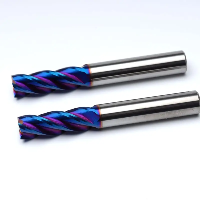 1 قطعة HRC65 4 المزامير 1 مللي متر ~ 8 مللي متر جولة الأنف الثور مطحنة الصلبة كربيد endmill CNC الطحن القاطع التنغستن الصلب نهاية millC بت التوجيه