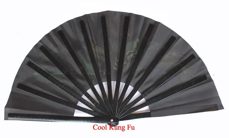 Bamboo Tai Chi fans Right and Left Wushu Wudang Double fan Dragon and Phoenix fan one pair Martial arts equipment