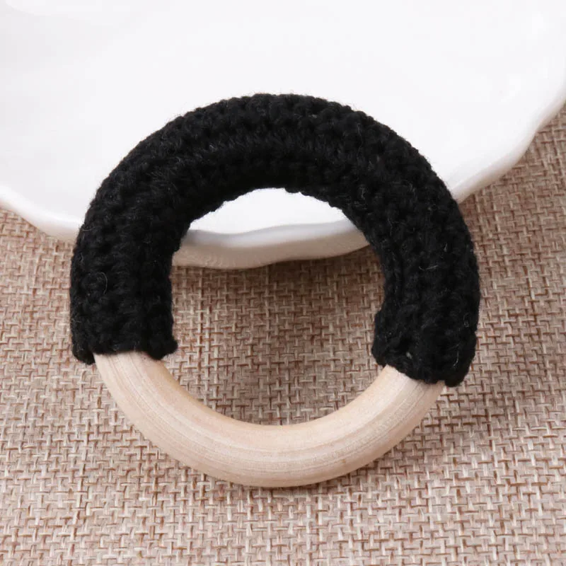 Crochet Large Wooden Ring 1.96 inch diameter 50mm Great Beads for Jewelry Teethers Rings Toss Games and More Cuentas De Madera