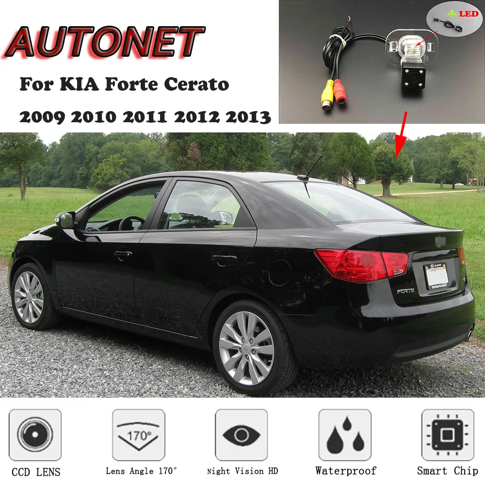 AUTONET HD Night Vision Backup Rear View camera For KIA Forte Cerato 2009 2010 2011 2012 2013 /CCD/license plate camera