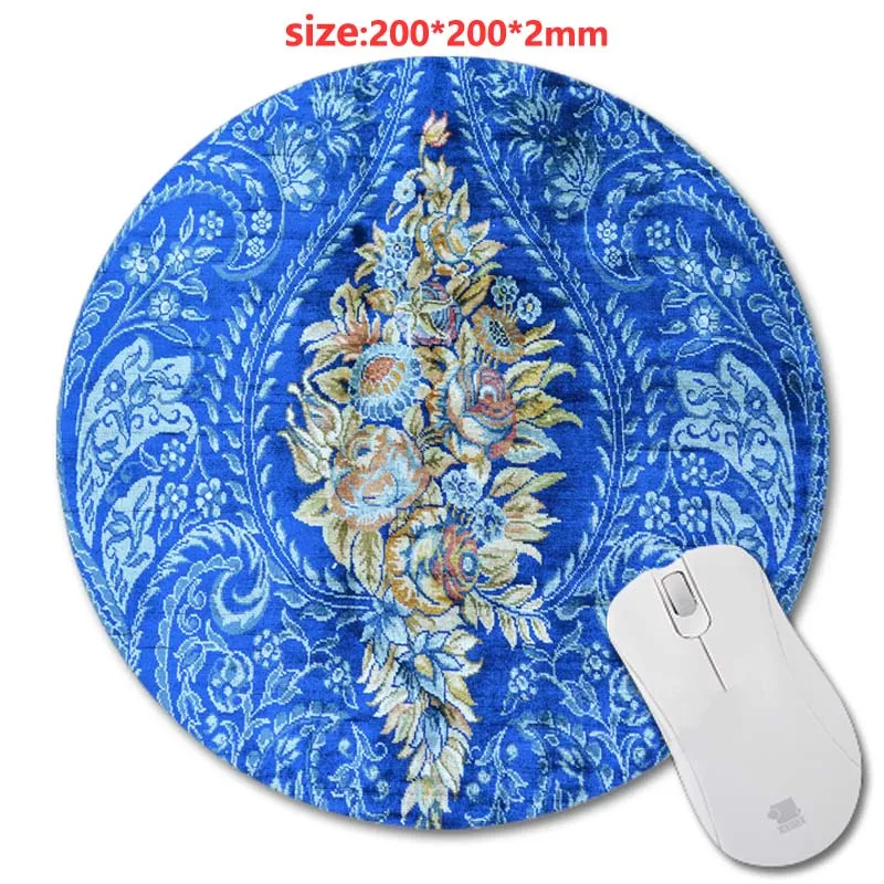 

3D Frint Circular Carpet rubber game mouse pad PC mputer Gaming Mousepad Fabric + Rubber Material - accessory and