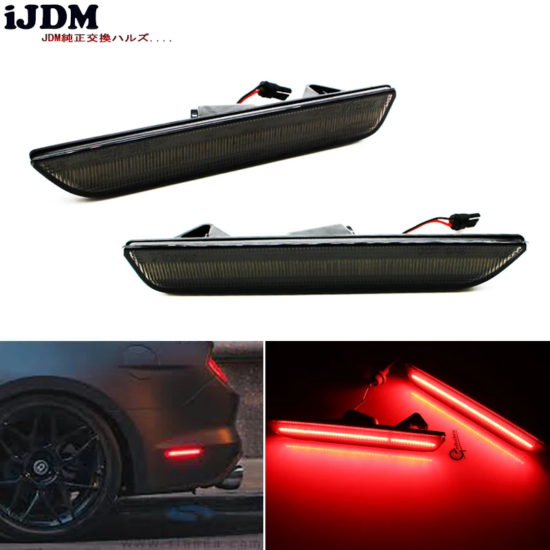 iJDM Per Auto Mustang LED Lampade di posizione laterali posteriori con 96-SMD-4014 Luci a LED per Ford Mustang 2015-2017 bianco Rosso 12V