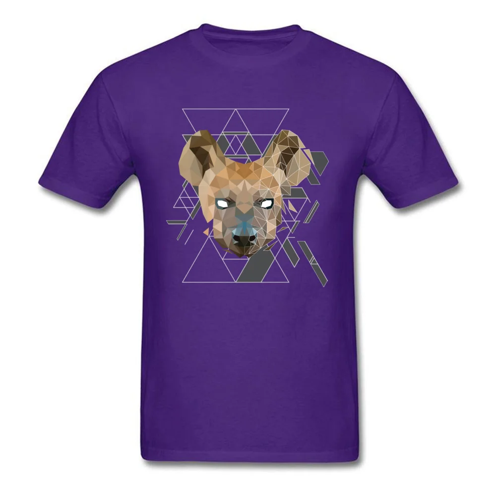 Geometric Hyena Men T Shirt Printing Short Sleeve Fashion Tee-Shirt 100% Cotton Wildlife Wolf T-Shirts 3D Strong Beast Tshirt