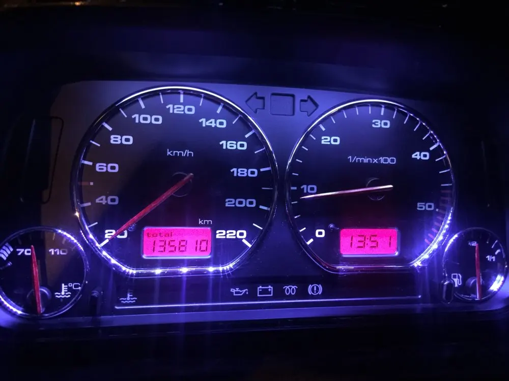 Car Styling Chrome Dashboard Gauge Ring Set For Volkswagen For VW Polo 6N