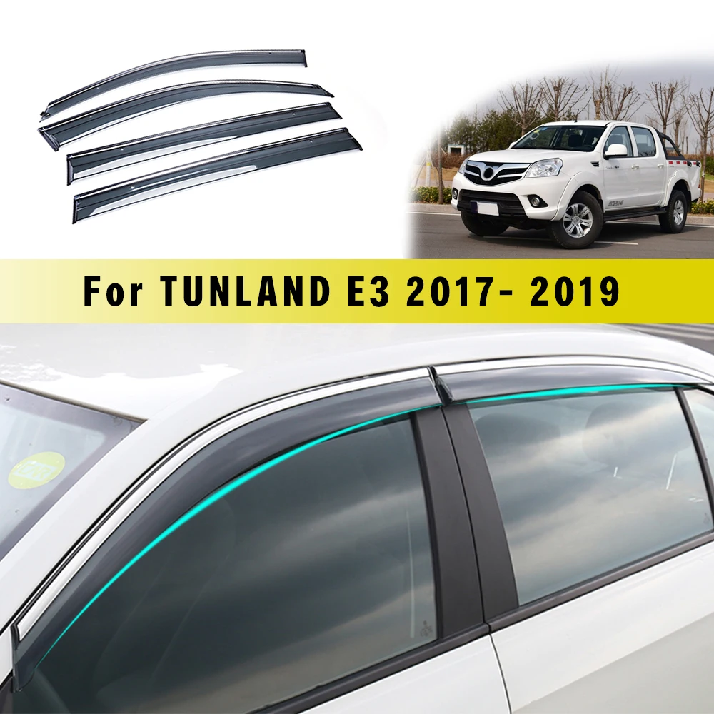 

4 шт., ветрозащитные козырьки для автомобильных окон Foton TUNLAND E3 2017 2018