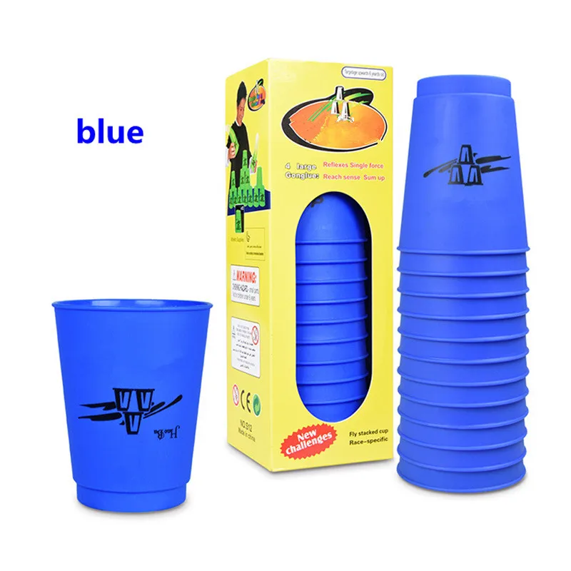 12Pcs/Set Speed Cups Game Rapid Game Sport Flying Stacking  cups Toys Gift Hand Speed Training Contest Game Funny Indoor Game