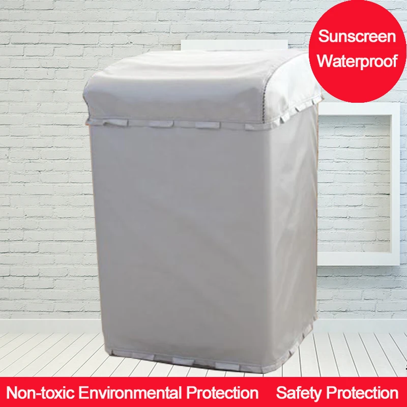 Silver Sunscreen Protective Above Opening Washing Machine Cover For Home With Polyester Silver Coating Dustproof And Waterproof