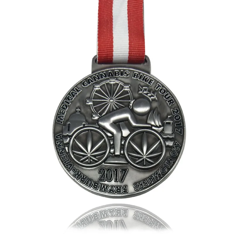 

High quality 3D antique medal custom zinc alloy sports medal bicycle competition medal