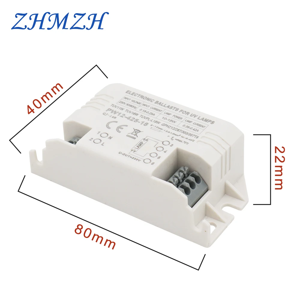 220V 4-18W Universal Electronic Ballasts For G23 UV Lamp G10q Ultraviolet Germicidal Disinfection Lamp G5 UVC Sterilizing Lights