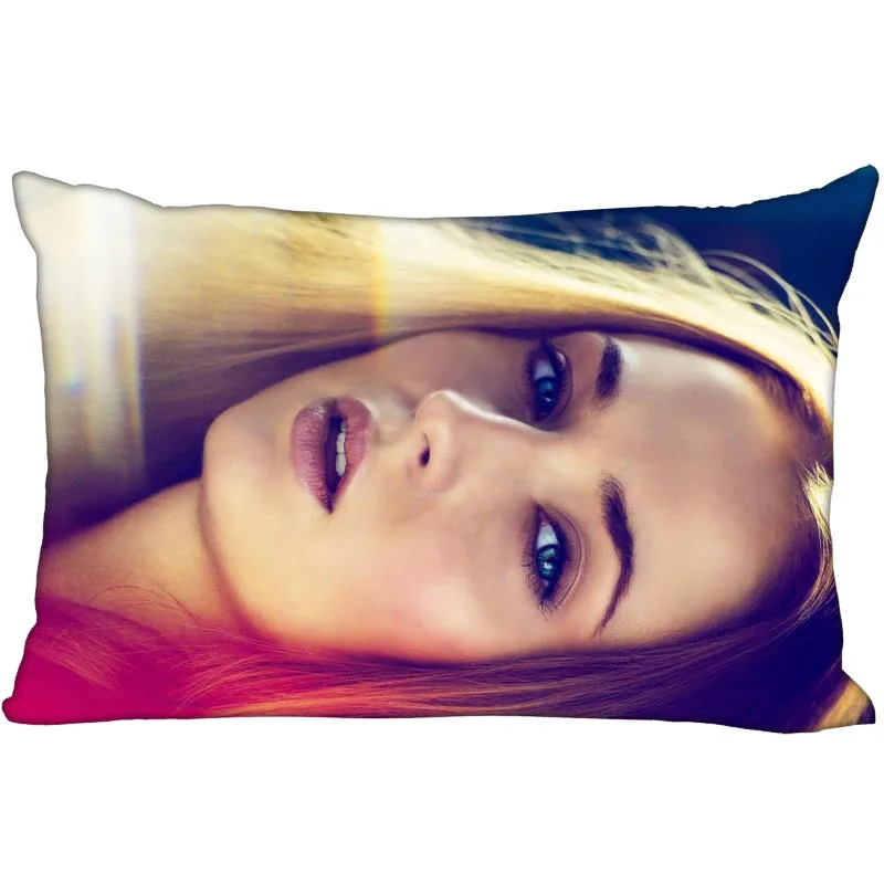 

Nice Sophie Turner Pillow Cover Bedroom Home Office Decorative Pillowcase Rectangle Zipper Pillow cases Satin Fabric No Fade