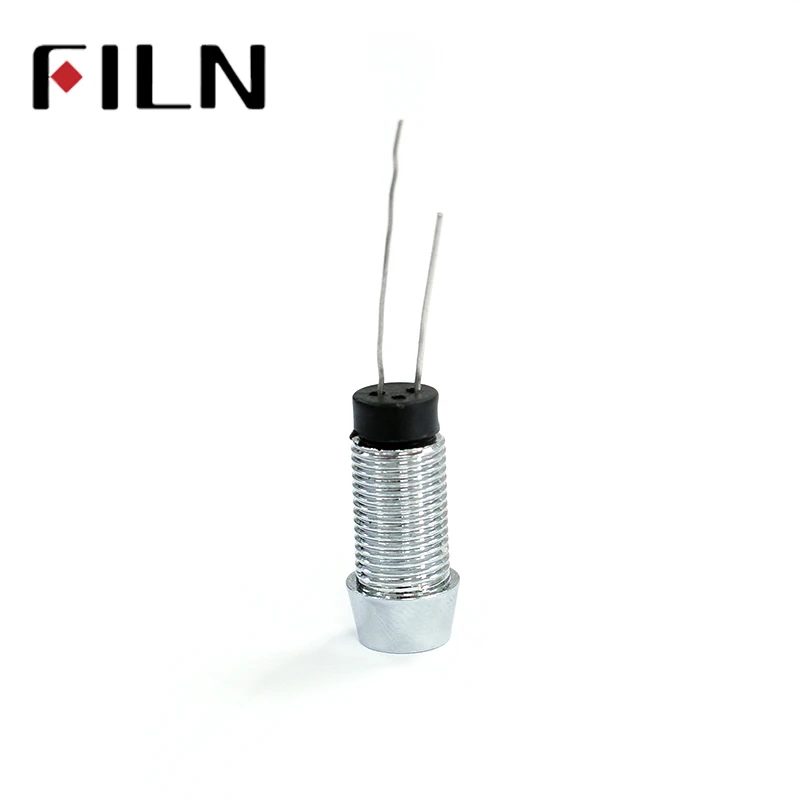 LED de 8mm, metal, latón, sin resistencia, el más barato 3V, 6V, 12V, 110V, 220V, luz piloto roja, verde, amarilla, azul