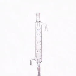 Allihn condenser 200mm/14*2,Condensation length 200mm,Condenser Allihn with bulbed inner tube,standard ground mouth 14/23