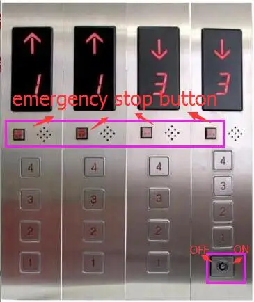 D24V 7-Floors Elevator Button Panel  for  Outbound Control Box and Elevator Door  Emergency Call