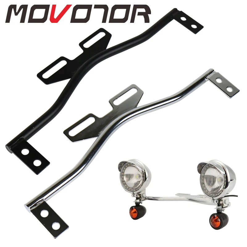 

Motorcycle Metal Rod Drilled Driving Light Bar Fog Lamp Mounting Bracket for Honda Harley Suzuki Kawasaki Passing lamp 1Pcs