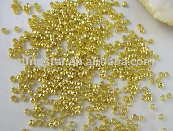 FREE SHIPPING 5000PCS Gold Color plated rondelle crimp beads 2.5mm M143