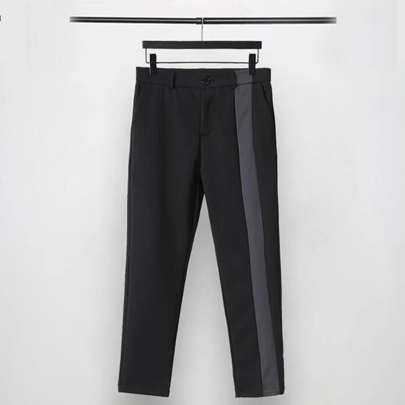 

Owen Seak Men Casual Pencil Pants Cotton Gothic Suit Men's Clothing Summer Women Ankle-Length Pant REGULAR Black Pants Size XXL