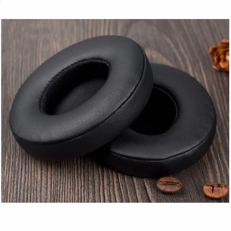 2pcs/pairs Leather Headphone Foam For Beats solo 2.0 Wired Version Headset Ear pads Sponge Cushion Replacement Covers Accoriess