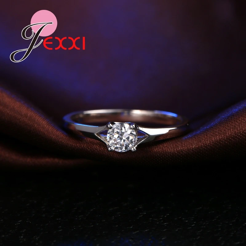 New Fashion Classic Woman Wedding Engagement Bridal Ring 925 Sterling Silver With Double U Design Cubic Zircon Jewelry