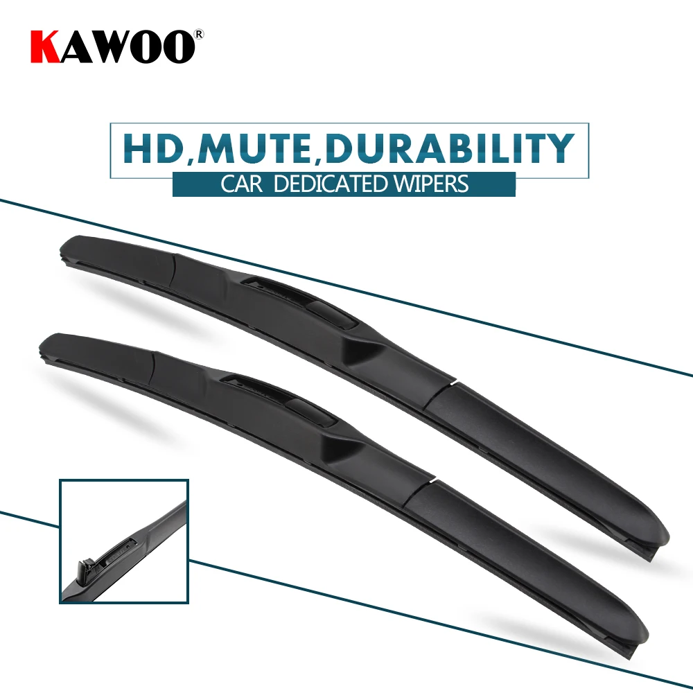 

KAWOO 2pcs Car Wiper Blade 26"+18" For LIFAN X60,Auto Soft Rubber Windcreen Wipers Blades Car Accessories Styling