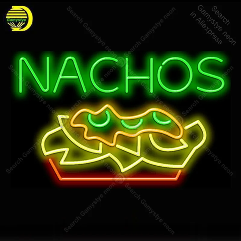 

Neon Sign for Nachos Nudle neon Light Sign Decor food hotel Store Display Handcrafted Arcade Art Neon Lamps advertise restaurant