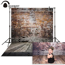 Allenjoy photography backdrops broken wooden brick wall photographic photo background studio photocall photophone shoot prop