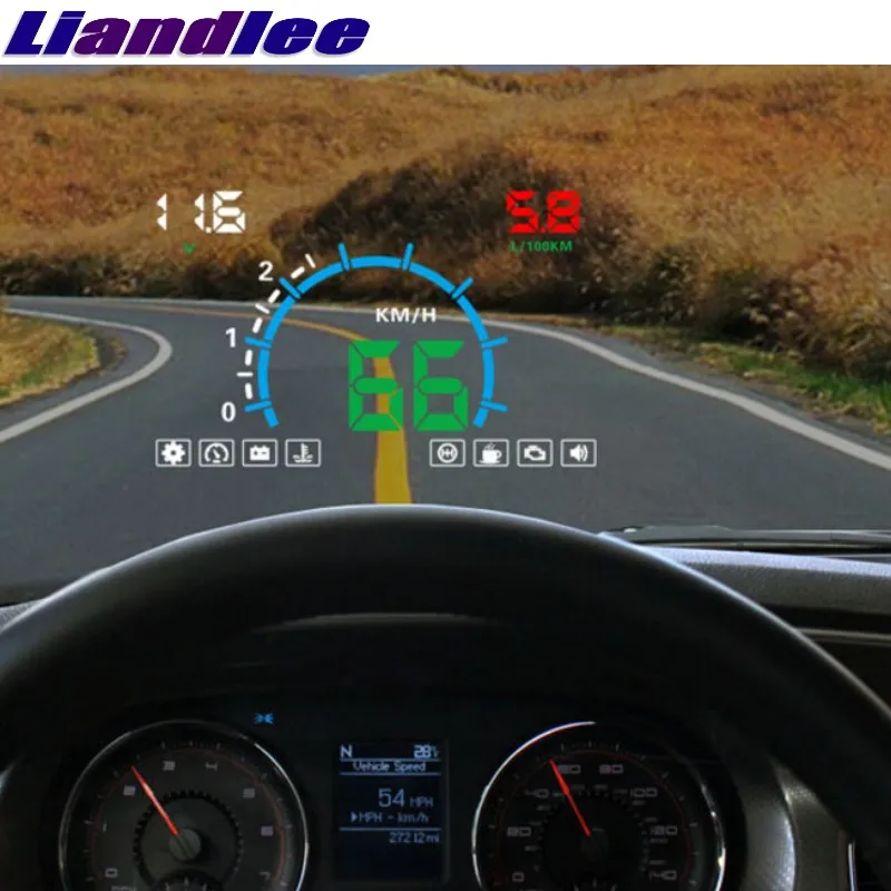 

Liandlee For Audi Q1 Q3 8U 2011~2018 HUD Big Monitor Car Speed Projector Windshield Vehicle Head Up Display