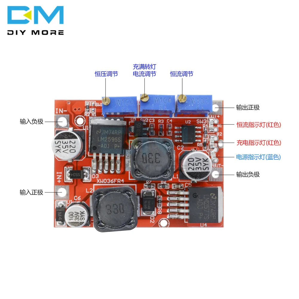 LM2596S DC-DC LM2577S Step Up Down Boost Buck Voltage Power Converter Module  Non-isolated Constant Current Board 15W 3A