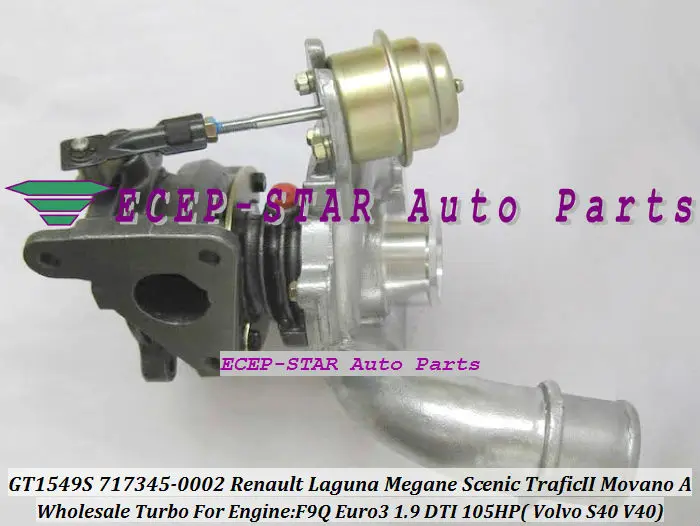 GT1549S 717345-0002 Turbo For Renault Laguna Megane Scenic Trafic II/Opel Movano A Vivaro/Space Star Volvo S40/V40 1.9L DTI F9Q