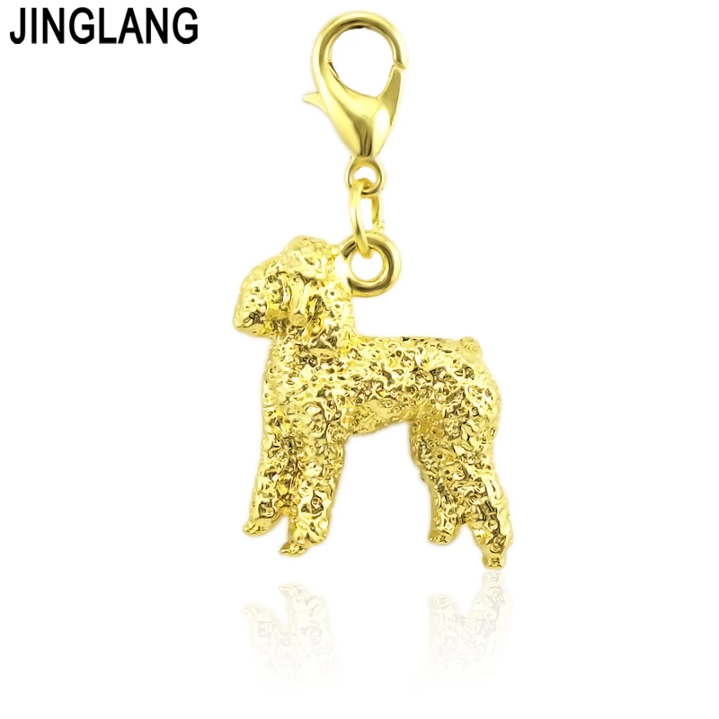 JINGLANG Trendy Alloy Dog Charms DIY Pendant Small Charms Handmade Jewelry for Necklace Bracelet 12 Pieces image 2