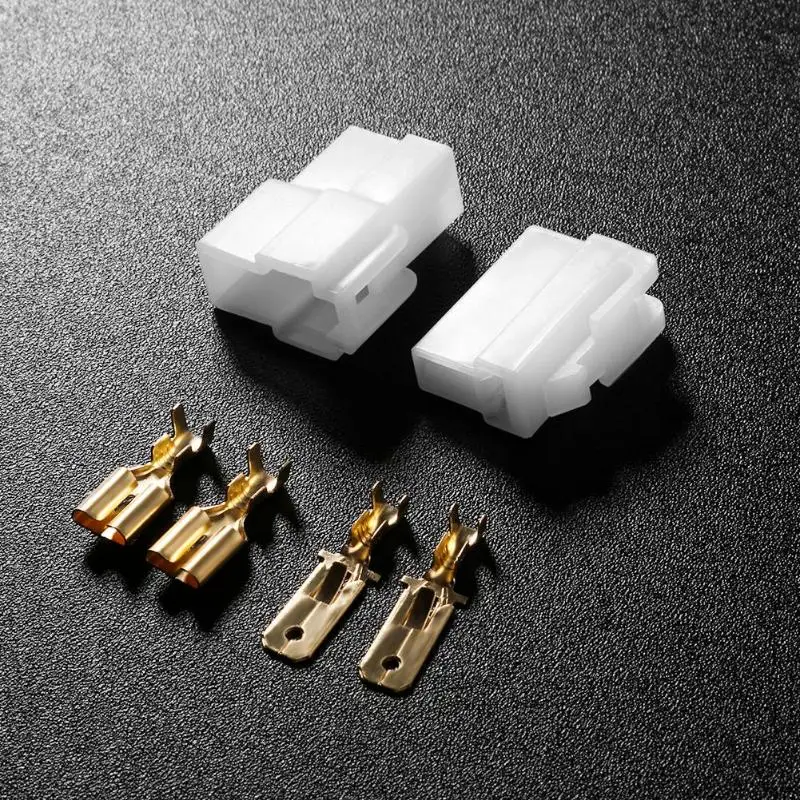1 set/5 sets/10 Sets T-Type 2 Pin DC Power Connector Plug Vehicle Interphone Male Female Plugs for VHF/UHF Yaesu Radio Cable