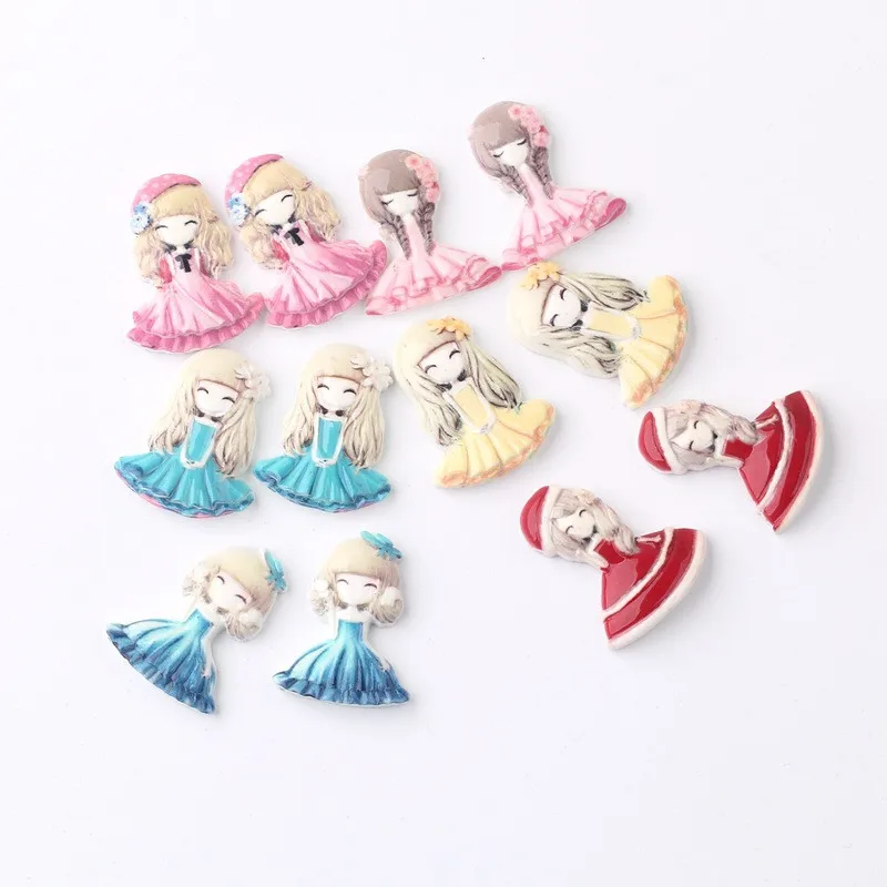 10pcs/lot Cute Princess cartoon flatback DIY hair bow accessories shower decoration Center Crafts