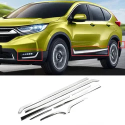 8pcs/set Stainless Steel Car Body Side Door Moulding Cover Trim For Honda CRV 2017 2018 Car Exterior Accessories Stylilng