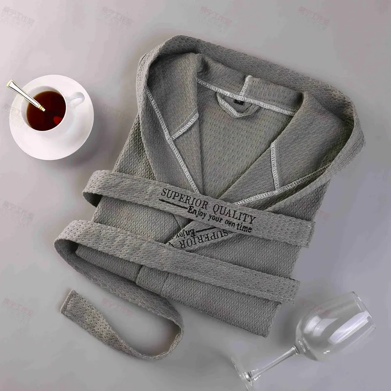 Men Bath Robes Hooded Cotton Long Soft Pajamas Plus Size XXL Sleepwear Lounges Hooded Robe Femme Dressing Gown Robe White