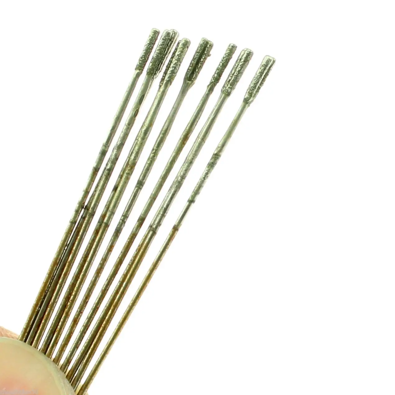 10Pcs 1.4 mm Diamond coated Lapidary Drill Hole Needle Solid Bits Jewelry Agate