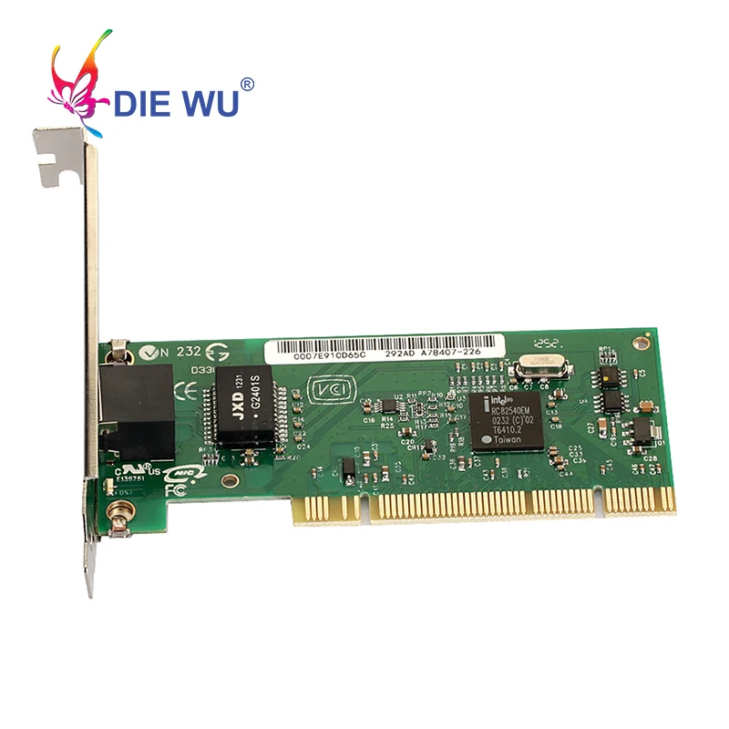 Сетевая карта DIEWU Intel 82540 PCI lan гигабитная бездисковая RJ45 10/100/1000 Мбит/с PCI 1G Lan Карта