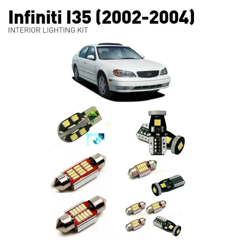 

Led interior lights For Infiniti i35 2002-2004 13pc Led Lights For Cars lighting kit automotive bulbs Canbus