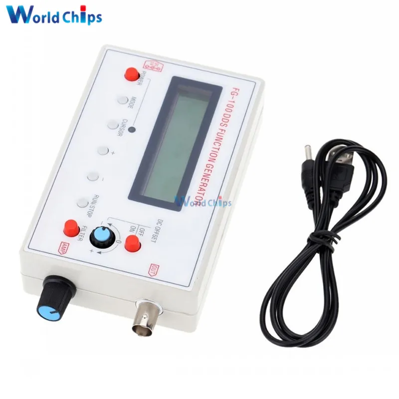 1HZ-500KHZ DDS Functional Signal Generator Sine Triangle Square Frequency Sawtooth Wave Waveform 1602 LCD Display