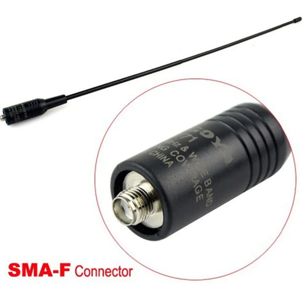 NA771 Antenne High Gain UV Dual Band Antenna SMA-F Connector for BaoFeng uv5r/888S/777S/666S/UV-82/9RPlus/9700/A58 Walkie Talkie