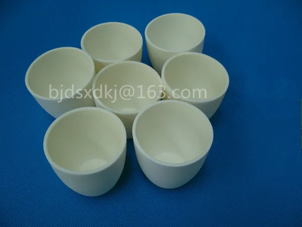 

99.3% alumina crucible / 100ml / with lids / Arc-Shaped / corundum crucible / Al2O3 ceramic crucible / Sintered crucible