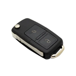 HAUSNN รถ Key Shell 2ปุ่ม Flip Folding Remote FOB Shell สำหรับ VW Volkswagen MK4ที่นั่ง Altea Alhambra Ibiza