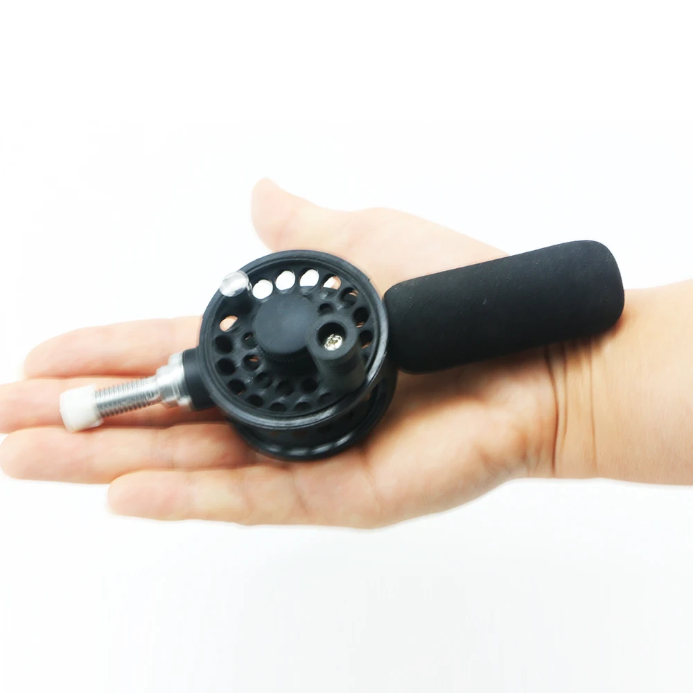 High Qulitiy Ratio 1:1 Fly Reel 18cm Pass Pole Fly Fishing Reel with Accessories Former Rafting Reel Boat Ice Fishing Wheel T45