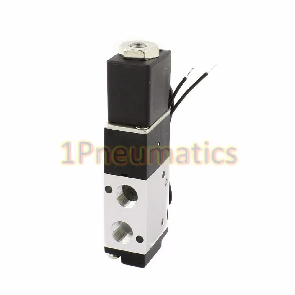 

Free Shipping 24VDC NC Single Head 2P 3W G1/8" Thread Solenoid Air Selector Valve 3V110-06 Wire Lead DC12V,AC110V or AC220V